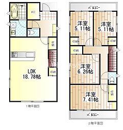 鵠沼松が岡2丁目戸建 4LDKの間取図画像