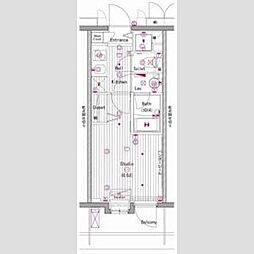 グランド・ガーラ横濱元町 1Kの間取図画像