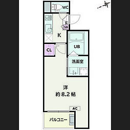 Jack KamimizoI 1Kの間取図画像