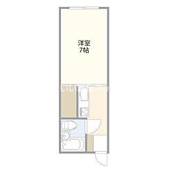 コーポラス2番館 1Kの間取図画像