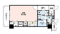 亀井ビル ワンルームの間取図画像