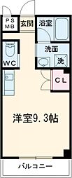 リリーセノラ 1Kの間取図画像