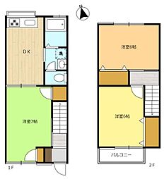 寿町セントラルハイツ 3DKの間取図画像