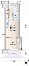 エスティメゾン豊洲レジデンスC棟 1LDKの間取図画像