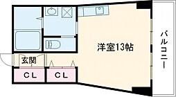 チサンマンション上前津 ワンルームの間取図画像