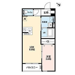 robot home 本笠寺(ロボットホームモ 1LDKの間取図画像