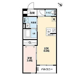 robot home 本笠寺(ロボットホームモ 1LDKの間取図画像