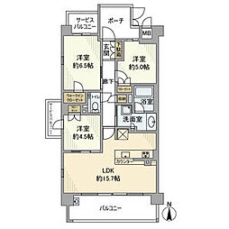 プレミスト鶴見横堤 3LDKの間取図画像