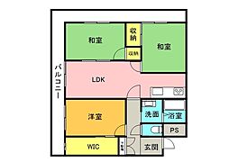 ロイヤルハイツMITSUYA 3SLDKの間取図画像
