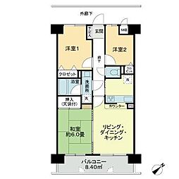 ハイホーム立川一番町 3LDKの間取図画像