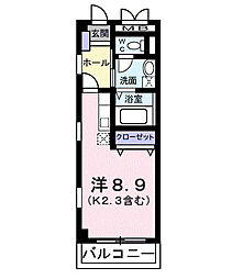 スクエア三鷹 ワンルームの間取図画像