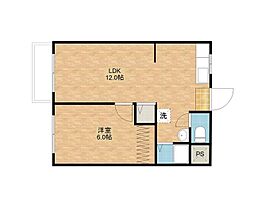中村アパート 1LDKの間取図画像