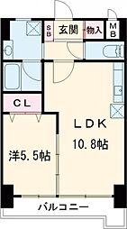 ベルフォンティーヌ 1LDKの間取図画像