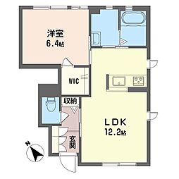 メゾン・ソルトワ 1LDKの間取図画像