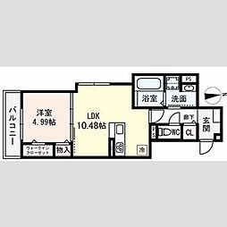 コンフォール畝傍 1LDKの間取図画像
