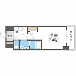 アプリーレ中之島 1Kの間取図画像