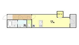 越谷市千間台西4丁目アパート ワンルームの間取図画像