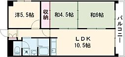 アルベール本町 3LDKの間取図画像
