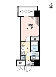 サヴォイフェアリーパーク 1Kの間取図画像