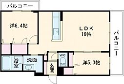 Seaside House 2LDKの間取図画像