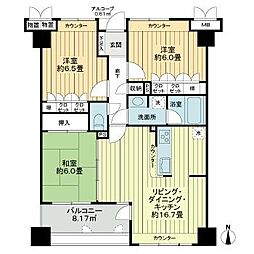 サーパス吉野本町 3LDKの間取図画像