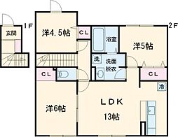 first sky A 3LDKの間取図画像