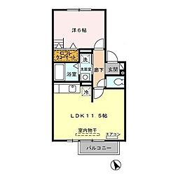 ユウ・カサグランデ 1LDKの間取図画像