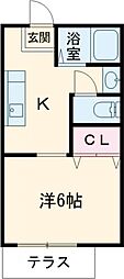 レシェンテ・ユウ 1Kの間取図画像