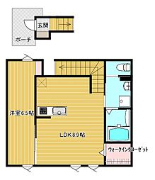 グランハピネス 1LDKの間取図画像