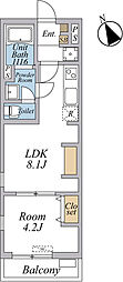 リブリ・西台 1LDKの間取図画像