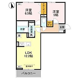 charme 2LDKの間取図画像