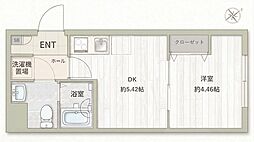 フラシア東武練馬 1DKの間取図画像