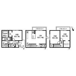 レジデンス・ボヌール 3LDKの間取図画像