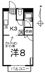 サニーコート 1Kの間取図画像