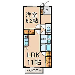 パストラルM 1LDKの間取図画像