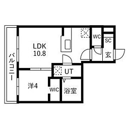 RUMO LUEB(ルーモルーブ) 1LDKの間取図画像
