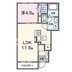 Olive・EA 1LDKの間取図画像