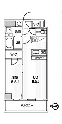 ALTERNAKIKUKAWA2 1LDKの間取図画像