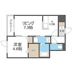 札幌市北区麻生町5丁目マンション 1LDKの間取図画像