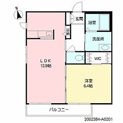 シャーメゾンKT 1LDKの間取図画像