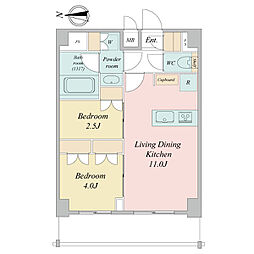 LIME RESIDENCE KAWAGUCHI EAST 2LDKの間取図画像