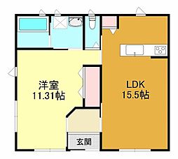 モアコンフォートC 1LDKの間取図画像