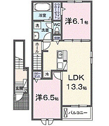 (仮)東福原5丁目アパート 2LDKの間取図画像