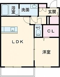 TORAMARUSQUARE 1LDKの間取図画像