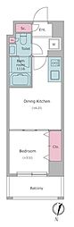 Due二子新地 1DKの間取図画像