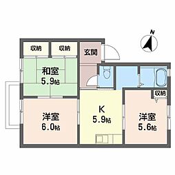 ディアスM 3Kの間取図画像