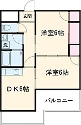 グランドメゾン大津和 2DKの間取図画像