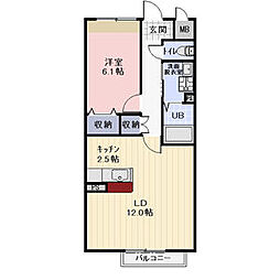 Luce,k 1LDKの間取図画像