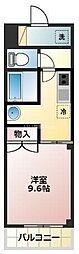 リバティおひつじ座 1Kの間取図画像