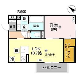 D-Regalo下馬N 1LDKの間取図画像